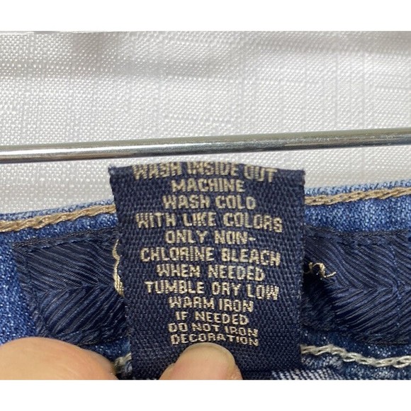 Earl Jean Womens Size 5 Capri Crop Jeans Stretch White Stitching Embellished - Picture 7 of 11